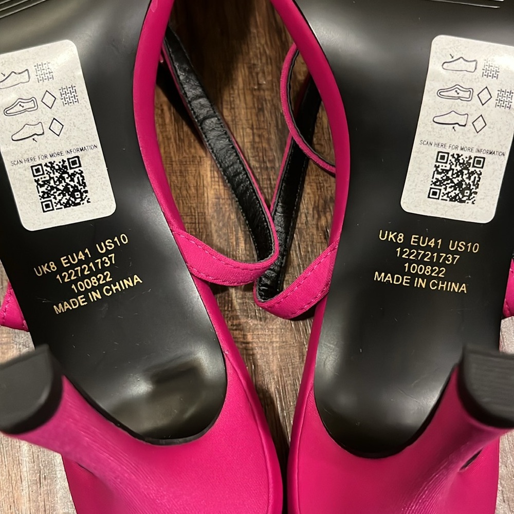 NEW ASOS Halsey Barely there Pink Heeled Sandals Size US 10 - Picture 9 of 10
